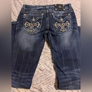 “Miss Me Embellished Bootcut Jeans Size 28 Y2K Western Bling”